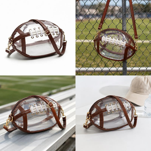 Luvoria Transparent Football Crossbody Bag