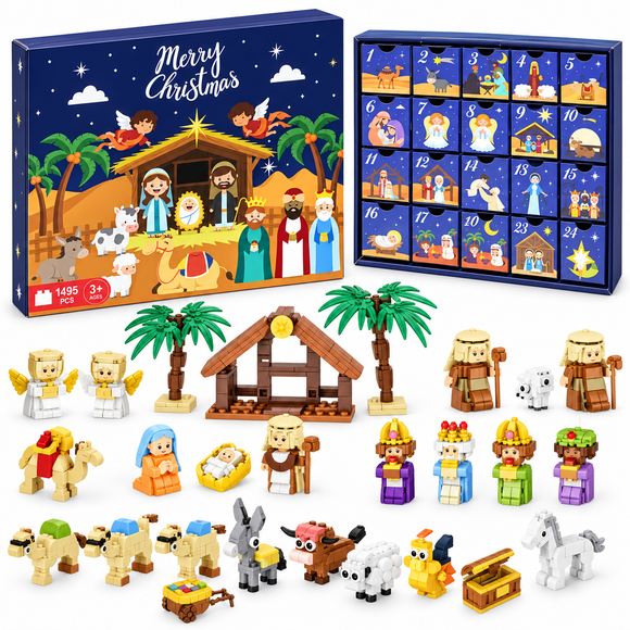 Nativity Advent calendar display