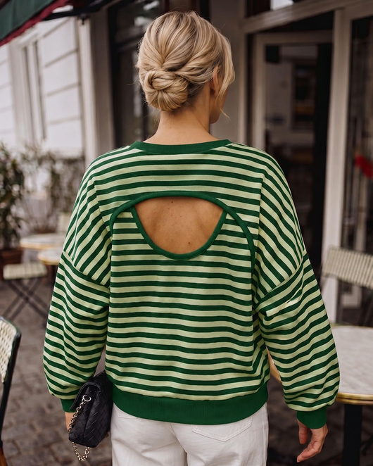 Luvoria Crew-Neck Open-back Sweater