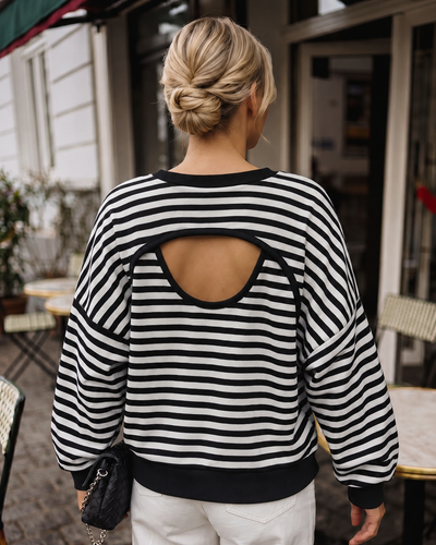 Luvoria Crew-Neck Open-back Sweater