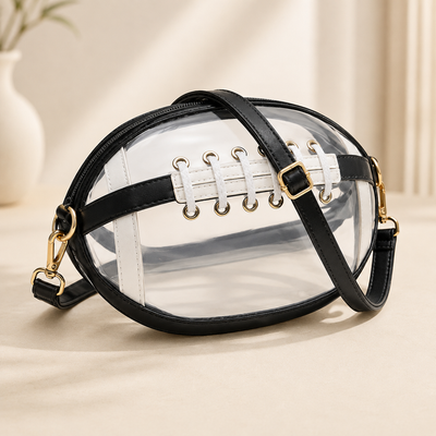 Luvoria Transparent Football Crossbody Bag