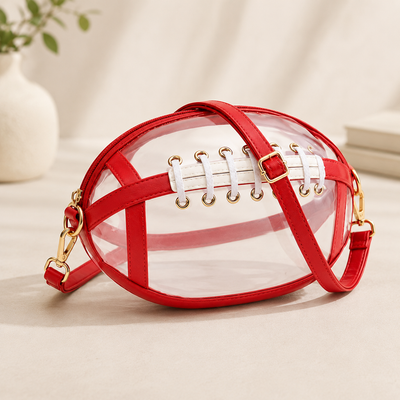 Luvoria Transparent Football Crossbody Bag