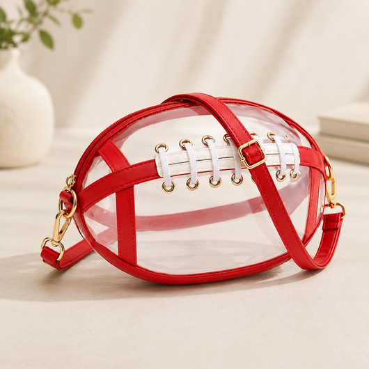 Luvoria Transparent Football Crossbody Bag