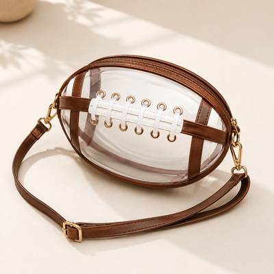 Luvoria Transparent Football Crossbody Bag