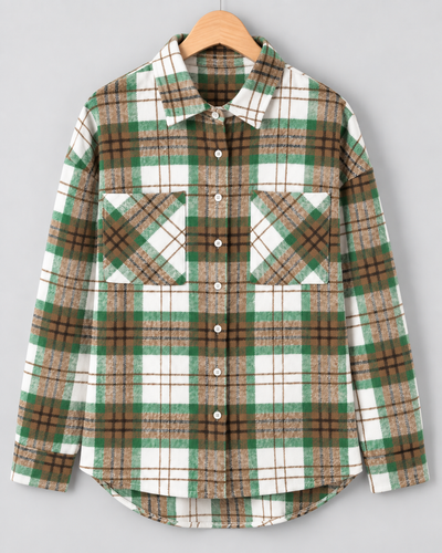 Luvoria Christmas Plaid Button-Down