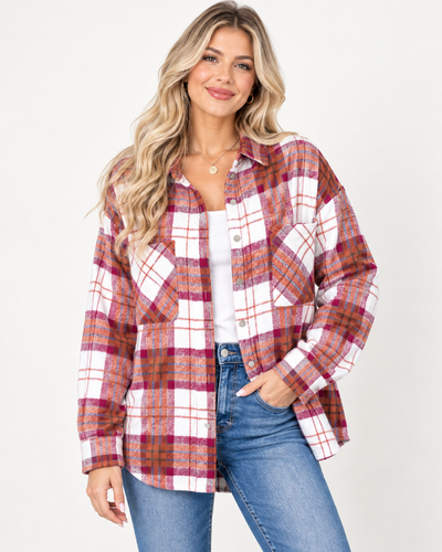 Luvoria Christmas Plaid Button-Down