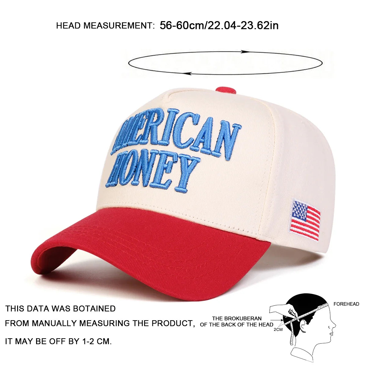 AMERICAN HONEY Embroidery Baseball Caps